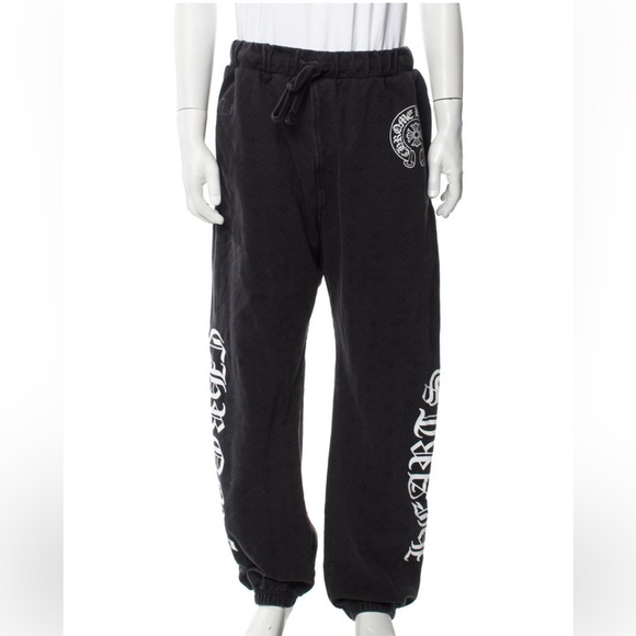Chrome Hearts Black Sweatpants with White Graphics - Picture 1 of 3